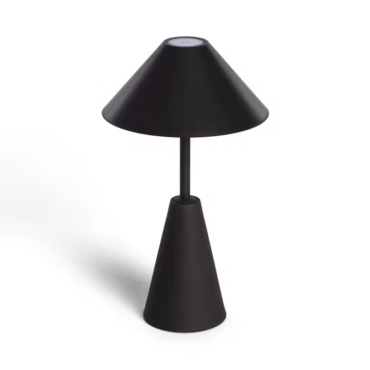 Ledkia Lámpara de Mesa LED Portátil para Exterior Metal con Batería Recargable Chamle Negro - 1