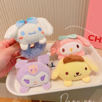 Kawaii Sanrio Peluche Scrunchie Anime Melodía Kuromi Cinnamoroll Lazo De Cabello Accesorio Para Niñas Bandas Elásticas De Cabello Headdress - details 0
