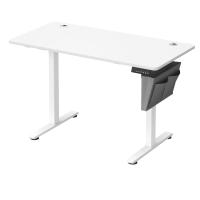 Escritorio Eléctrico Regulable en Altura con 4 Alturas de Memoria, Bolsillo de Almacenamiento, Ideal para Oficina en Casa o Estudio, Blanco, Marrón, Negro, 60x120x72-120 cm - details 0