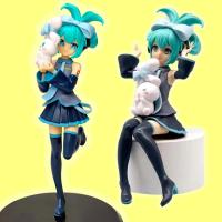 Figura De Colección Anime Hatsune Miku X Cinnamoroll 17CM Decoración Kawaii Regalo Para Niños Modelo De Acción Unisex - details 0
