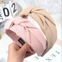 Nueva Moda Diademas Con Nudo Para Mujeres Color Sólido Cinta De Tela Ancha Accesorio De Cabello Suave Diadema Decorativa Para Todas Las Estaciones - details 6