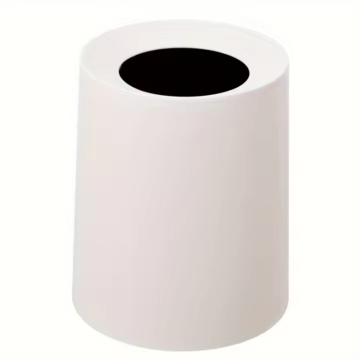 Recipiente De Basura Redondo De Plástico Ecológico Con Recubrimiento Desmontable Moderno Para Baño Dormitorio Y Oficina - 1