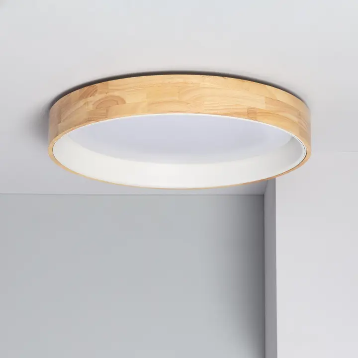 Ledkia Plafón LED 30W Circular Madera Ø570 mm CCT Seleccionable Dari ILUZZIA - 1