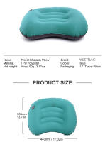 WESTTUNE Almohada Portátil Inflable Ultraligera Para Camping Y Viajes Soporte Para Cuello Y Lumbar Equipo Protector De Descanso Exterior - details 1