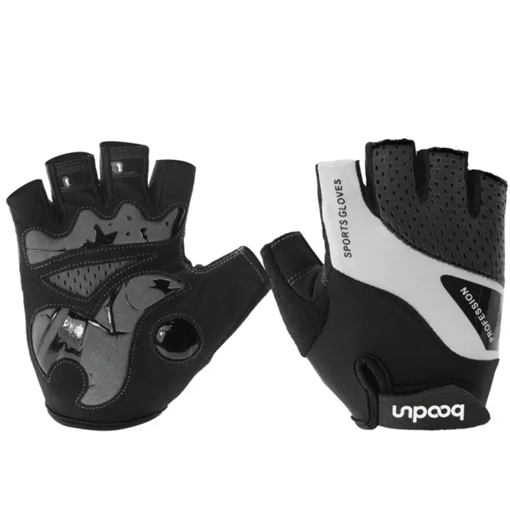 Guantes de fitness con muñeca extendida Boton, resistentes al desgaste, antideslizantes, para elevación de pesas, Con Palma de cuero, para hatbres - 1