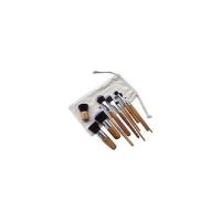 Complete 11-piece bamboo makeup brush set with soft bristles for full-face beauty and gifting use