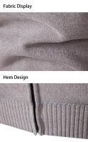 Chaqueta De Punto Para Hombre 2023 Cuello Erguido Gruesa Y Cálida Cardigan Suéter Casual Abierta Por Cremallera Manga Larga - details 36