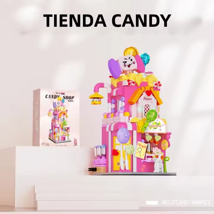 Mini Bloques De Construcción De Vistas De Calle Tienda De Caramelo Casa De Tarot Bistró Modelos De Decoración Bloques De Artesanía Juguetes Para Niños - 1