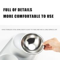 Cuenco De Acero Inoxidable Para Gatos Y Perros Doble Con Base Antideslizante Alimentador De Agua Para Mascotas Protector De Cuello Para Gatos Y Perros - details 7