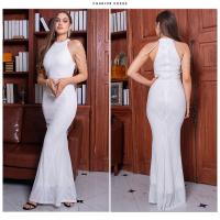 Vestido De Noche Elegante Romagic Con Hombros Descubiertos Y Diamantes Blanco Vestido De Fiesta Para Mujer Vestido De Premio Sin Mangas Largo Para Bodas Y Eventos Formales - details 21