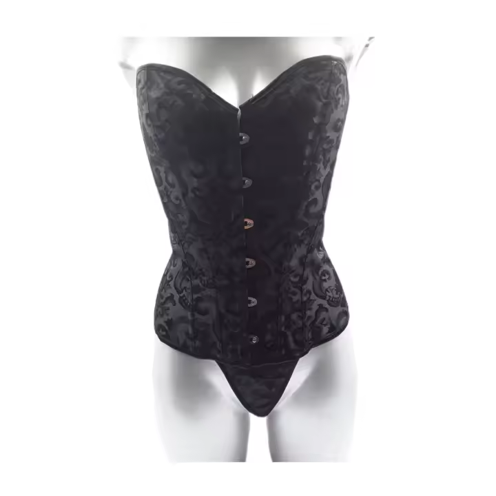Corse Encaje Diseño Florar  Para Mujer en Colores Blanco y Negro - 1