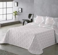 Cubrecama Bicolor Rosa Gris - Reversible con 2 Diseños + Fundas de Almohada | Tallas 90cm (1 Funda), 135cm/150cm (2 Fundas) | Tejido Ultra Suave en Algodón 400 Hilos | Estilo Nórdico Moderno - details 2