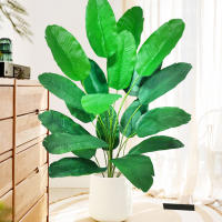 Planta Artificial De Palma Tropical Grande Hojas De Plátano Falso 24 Hojas Toque Real Strelitzia Reginae Para Jardín Interior 65-120 Cm - details 17
