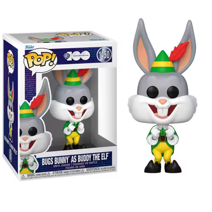 Funko Pop! Warner Bros 100 Aniv. - Bugs Bunny disfrazado de Buddy el Elfo, 72419, Nº1450 - 1