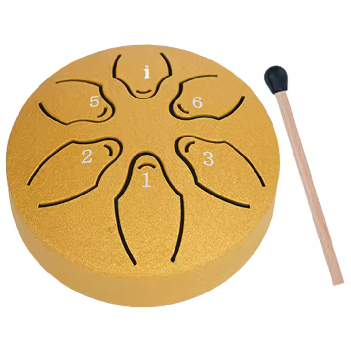 Bombo De Lengua De Acero De 3 Pulgadas Con 6 Notas Instrumento Musical De Percusión Mini Bombo De Mano Para Exteriores Estilo Rain - 1