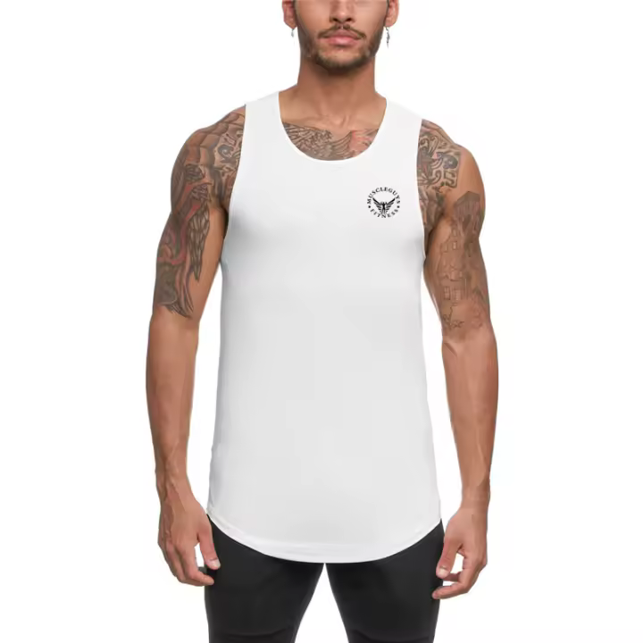 Summer Workout Gym Tank Top Men Muscle Sleeveless Sportswear Shirt Fashion Clothing Bodybuilding Singlet Fitness Breathable Vest - 1