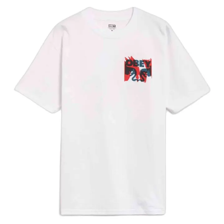 Camiseta de Manga Corta Obey Torn Posters Icon para hombre en color blanco - 1