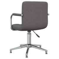 vidaXL Silla de comedor giratoria tela gris oscuro - details 3