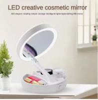 ZVD Espejo de maquillaje with Luz LED para escritorio, Espejo with increased de 1X 10X, USB or Baderías, Espejo plegable para Viajes - details 1