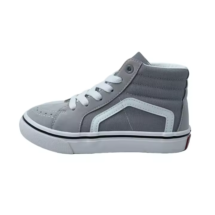 Zapatos altos de lona para niño y niña con cordones y suela de goma ANDY-Z AN2392 gris - 1