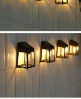 Lámpara De Pared Solar Exterior Impermeable Para Jardín Decoración Luz De Camino Fosa Lumínica Control Solar ABS Batería De Litio - details 7