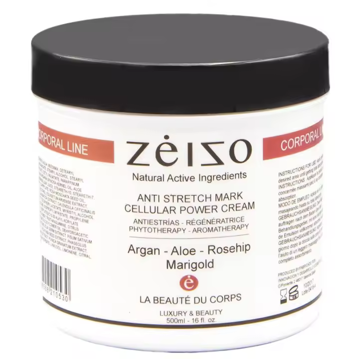 Crema Antiestrías corporal con Células Madre y Argan 500 ml -Zeizo - 1