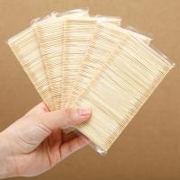 1000PCS Toallitas De Dientes Desechables Con Doble Cabeza De Bambú Natural Herramienta De Limpieza Dental Portátil Para Hogar Restaurante Hotel - details 1