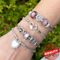 Luxury 925 Sterling Silver Pink Flower Murano Glass Beads Charm Para Pulsera O Collar Original Faceted DIY Joyería Para Mujer - details 0