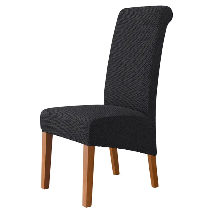 Cubierta De Silla Jacquard Talla XL Con Espalda Para Bodas Y Comedor Cubierta De Asiento Moderna Resistente Al Envejecimiento Para Sillas De Cocina - 1
