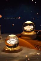 Lámpara De Mesa LED USB De Bola De Cristal Con Galaxia Y Astronauta 3D Regalo Para Fiesta En Casa Para Niños Y Adultos - details 1