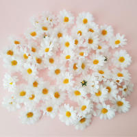 50Pcs Cabezas De Girasol Artificial Daisy Flor Silken Para Decoración De Bodas DIY Artesanía Y Decoración De Hogar - details 2