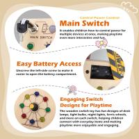 Tablero De Ocio Educativo Montessori Para Bebés Con LED Y Actividades Sensoriales Tablero De Juego Portátil Para Aprendizaje Infantil - details 3