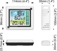 Estación meteorológica inalámbrico para interiores y exteriores, termómetro digital, higrómetro, medidor de temperatura, monitor de humedad, Reloj Meteorológico, higrómetro - details 3
