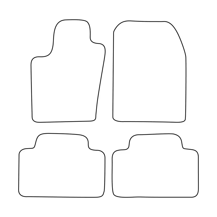 Juego completo de alfombrillas de terciopelo para Jeep Grand Cherokee IV 2011-2021 - acabado azul - 1