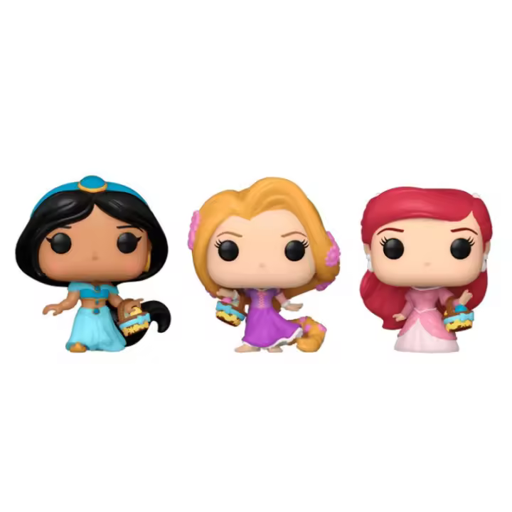 Blister 3 figuras Carrot Pocket POP Disney Princesas Rapunzel Ariel Jasmin - 1