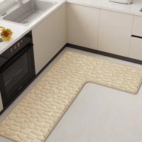 Alfombra De Cocina L a Prueba De Caídas Y Resistente a La Suciedad Antiadherente Y Absorbente De Aceite Con Diseño De Color Sólido Y Textura Gruesa - details 6