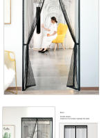 Cortina Magnética Para Puerta 100x210CM Repelente De Mosquitos Y Bugios Cierre Automático Telas Antipolvo Para Ventanas Y Puertas - details 12