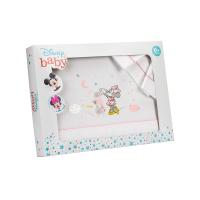 Interbaby juego de sábanas de cuna algodón 3 piezas 120x60 MINNIE de DISNEY BLANCO/ROSA - details 2