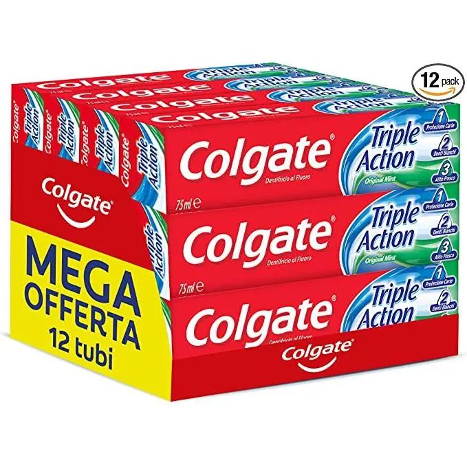 Dentífrico Colgate Triple Acción 12 unidades de 75ml - 1