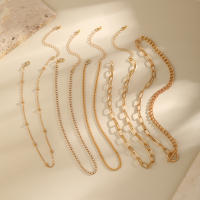 Juego De Collares Separables De 5 Capas Para Mujer Collar Corto De Cadena Con Rhinestone Moda 2023 Joyería Regalo - details 4