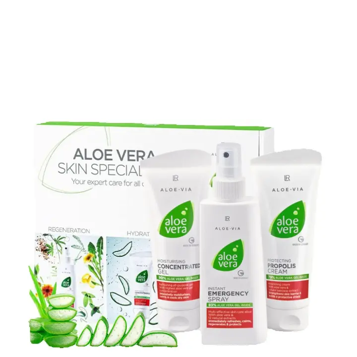 Caja de Cuidados Especiales (SOS) 3 imprescindibles. Las proporciones más altas de aloe vera combinadas con otros ingredientes activos competentes apoyan de manera confiable la piel estresada en estaciones con mayores variaciones de temperatura. Laboncler - 1