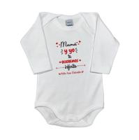 Body , Babero ó Pack de Body+Babero para bebé con frase : " Mamá y Yo Te Queremos Infinito. Feliz San Valentín " REGALO BEBES REGALO PAPÁS Papá Madre - details 0