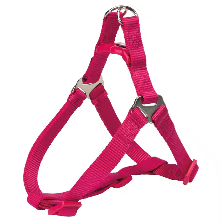 Trixie Arneses para Mascotas Premium Fucsia - Correa Plana Ajustable y Resistente con Cierre Especial - 1