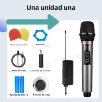 Nuevo Micrófono Inalámbrico Profesional ECHO Dual Canal UHF Para Fiesta Karaoke Iglesia Performance En Escenario Longitud De Distancia - details 11
