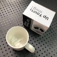 Taza De Cerámica Creativa De 300ML Con Dedo Middle Finger En Blanco Divertida Para Café Leche Agua Juguete Para Fiesta - details 6