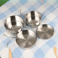 Juego De Cocina Para Camping Y Senderismo En Acero Inoxidable Resistente Al Agua Plegable Con Soporte Para Fogata Ideal Para Picnics - details 22