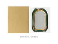 Espejo De Maquillaje Vintage De Lujo Europeo Con Diseño Embossado En Resina Verde Para Decoración Y Fotografía Propiedad De Resina Carved - details 7