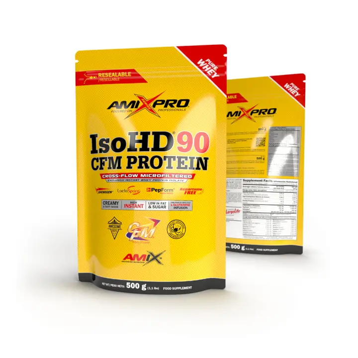 Amix Nutrition/Amix Pro Series - IsoHD 90 CFM Protein - Aislado de Proteína de Suero de Leche al 90%. Ganar masa muscular magra. Ideal para fase de definición muscular. - 1