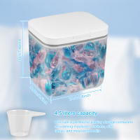 Contenedor De Tabletas De Lavandería 2.8L/4.5L/5.5L Caja De Almacenamiento Transparente Con Tapa Y Sistema Pop-Up Para Habitación Y Cocina - details 2