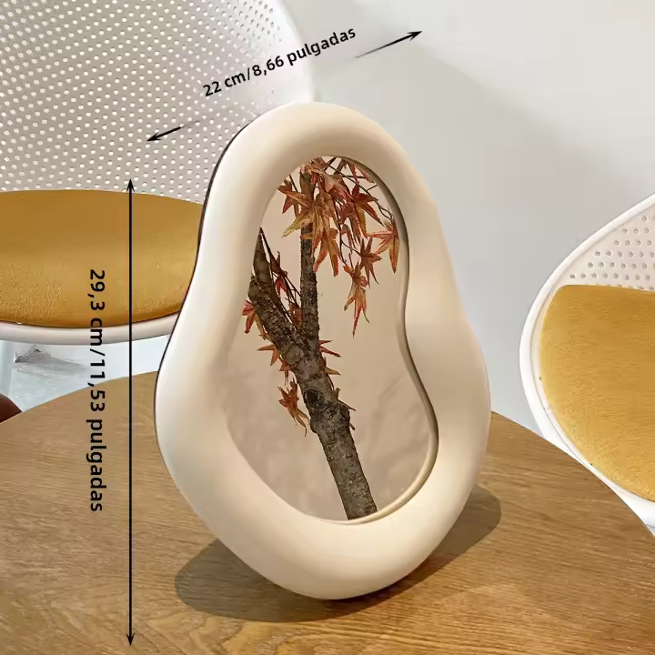 Espejo Decorativo De Mesa En Forma Irregular De Cerámica Para Maquillaje Diseño Sencillo Para Dormitorio Y Sala De Estar Espejo De Vestir - 1